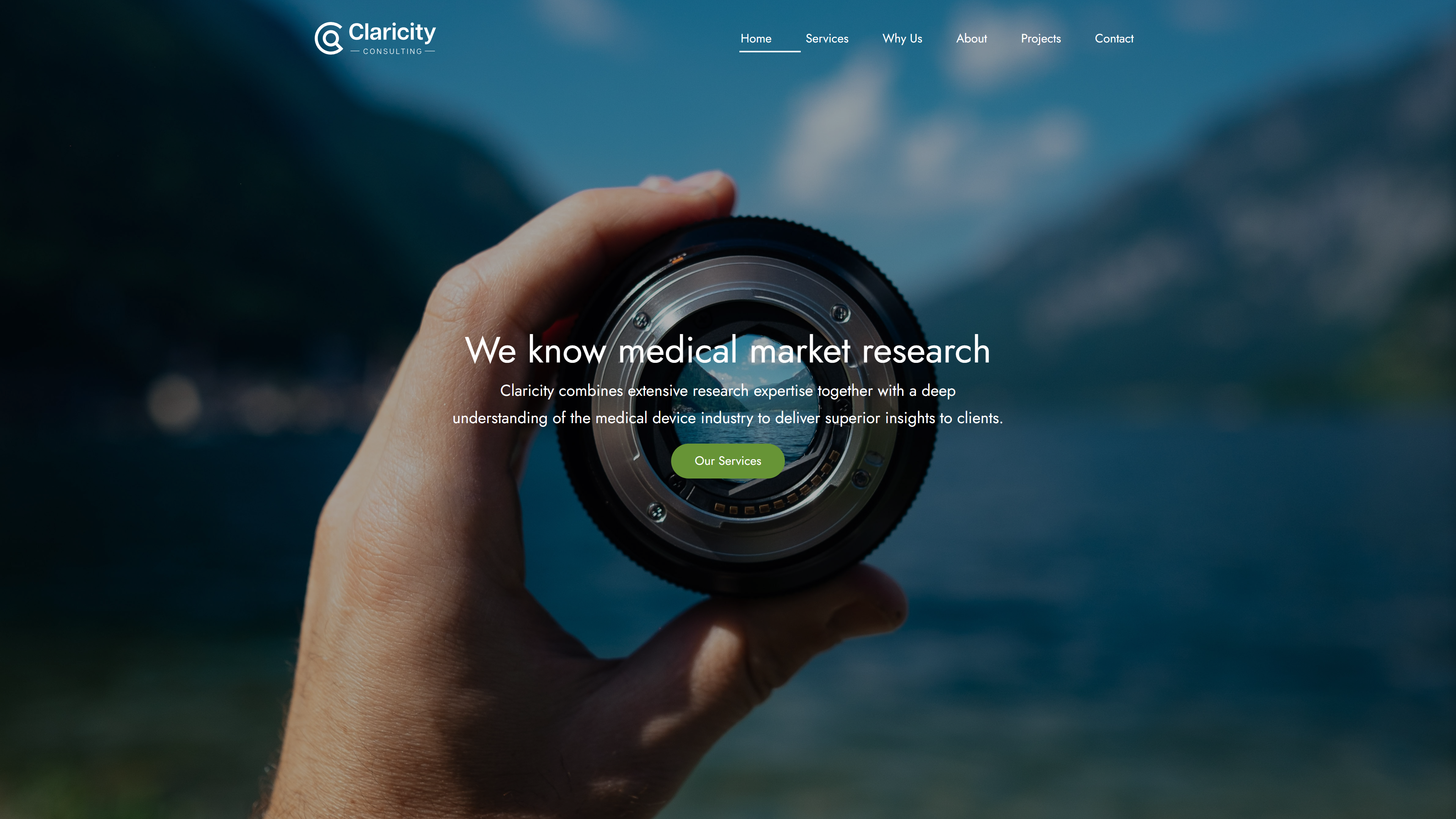 Claricity Consulting desktop view